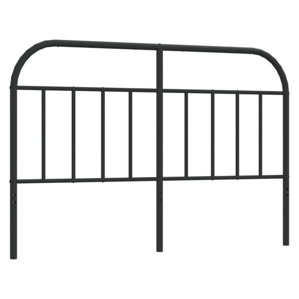 vidaXL Metallinen sängynpääty musta 140 cm