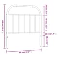 Miniatyrbilde 6 av 7: vidaXL Sengegavl i metall svart 90 cm