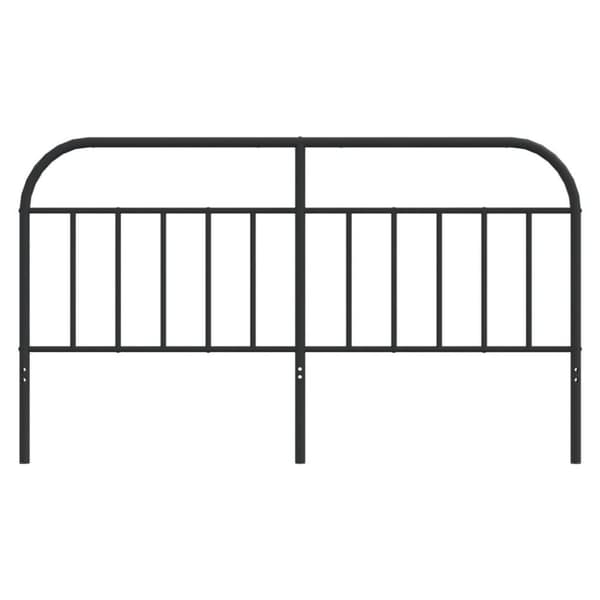 vidaXL sengegavl 160 cm metal sort