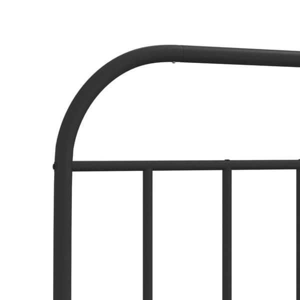 vidaXL sengegavl 160 cm metal sort