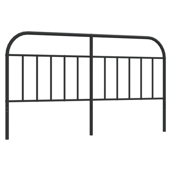 vidaXL sengegavl 160 cm metal sort