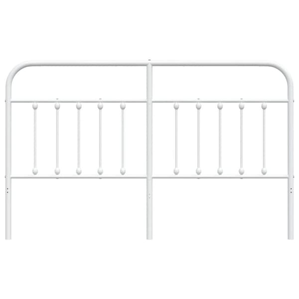 vidaXL Metallinen sängynpääty valkoinen 180 cm