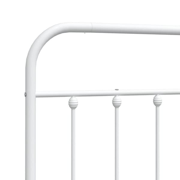 vidaXL Metallinen sängynpääty valkoinen 180 cm