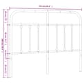 Miniatyrbilde 6 av 7: vidaXL Sengegavl i metall svart 120 cm