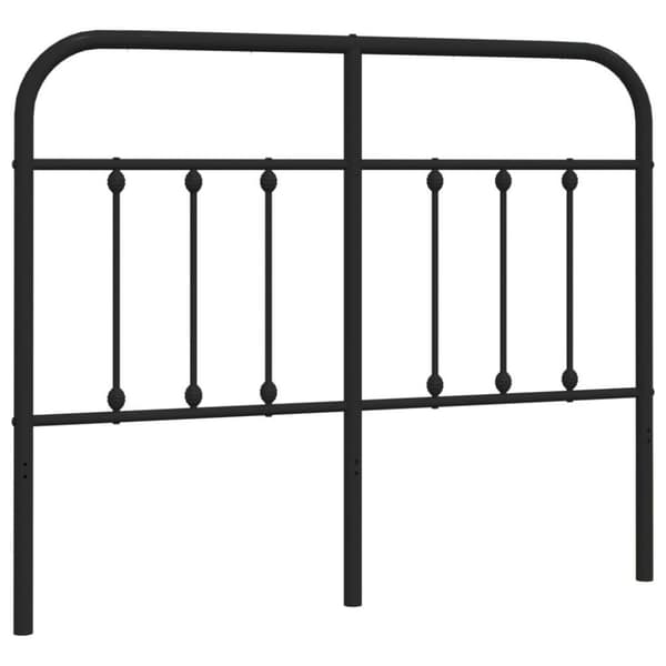 vidaXL Sengegavl i metall svart 120 cm