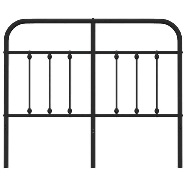 vidaXL Metallinen sängynpääty musta 120 cm