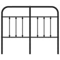 Pikkukuva 3 / 7: vidaXL Metallinen sängynpääty musta 120 cm