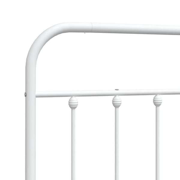 vidaXL Sengegavl i metall hvit 160 cm