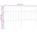 Miniatyrbilde 6 av 7: vidaXL Sengegavl i metall hvit 160 cm