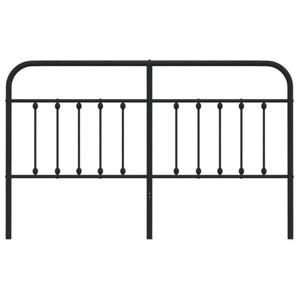 vidaXL sengegavl 160 cm metal sort