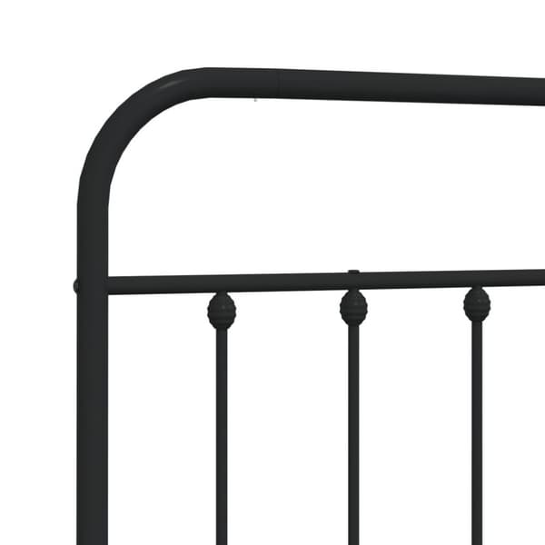 vidaXL sengegavl 160 cm metal sort