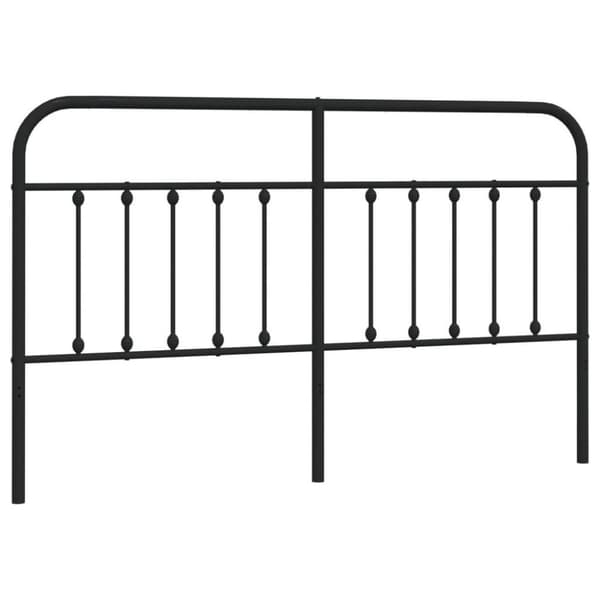 vidaXL sengegavl 160 cm metal sort