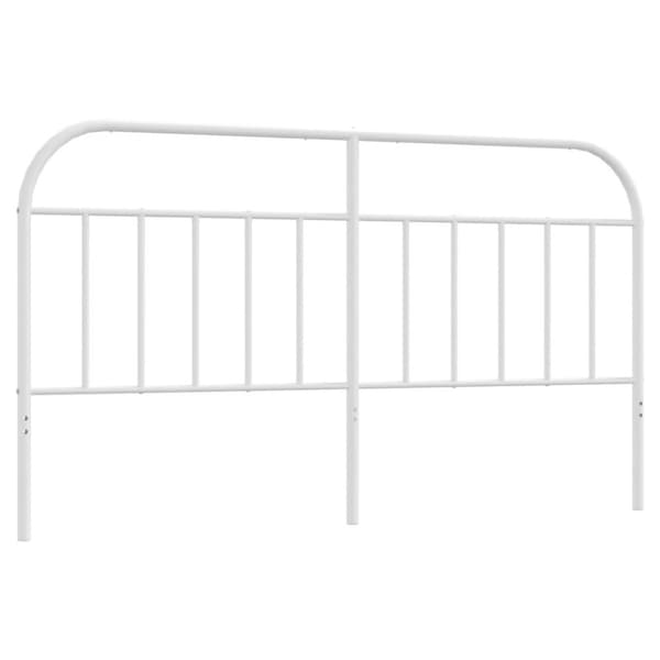 vidaXL Sengegavl i metall hvit 160 cm