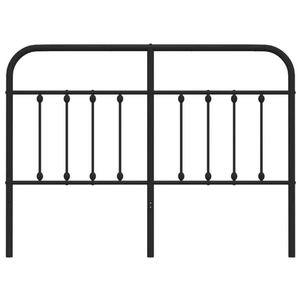 vidaXL Metallinen sängynpääty musta 150 cm