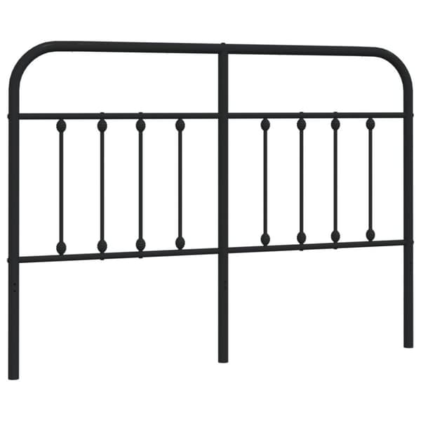 vidaXL Metallinen sängynpääty musta 150 cm