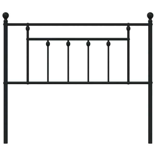 vidaXL sengegavl 100 cm metal sort
