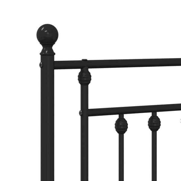 vidaXL sengegavl 100 cm metal sort