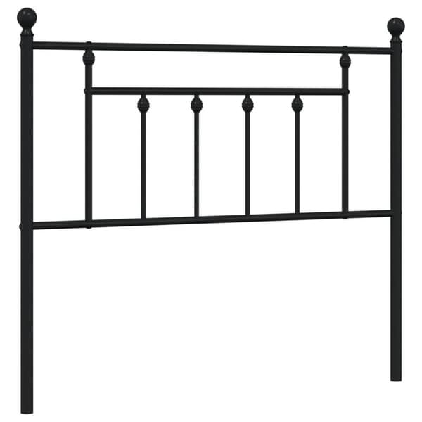 vidaXL sengegavl 100 cm metal sort