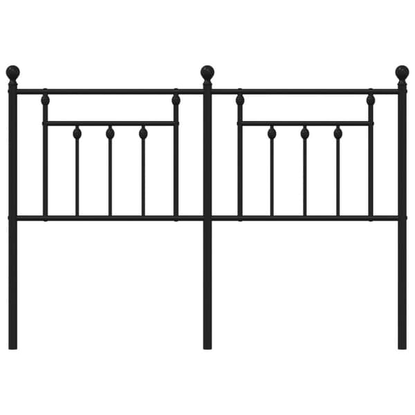 vidaXL sengegavl 135 cm metal sort