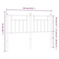 Miniatyrbillede 6 af 7: vidaXL sengegavl 135 cm metal sort