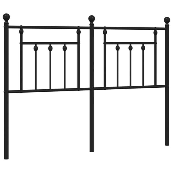 vidaXL sengegavl 135 cm metal sort