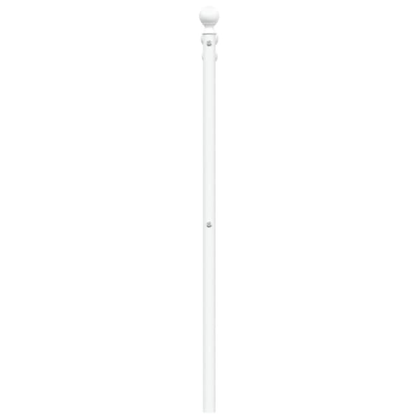vidaXL Sengegavl i metall hvit 90 cm