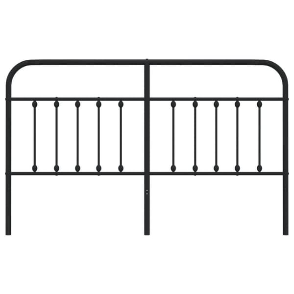 vidaXL Sengegavl i metall svart 180 cm