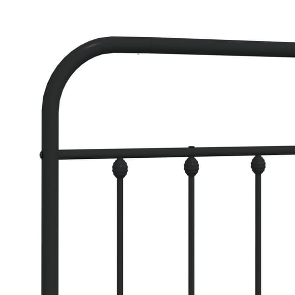 vidaXL Sengegavl i metall svart 180 cm