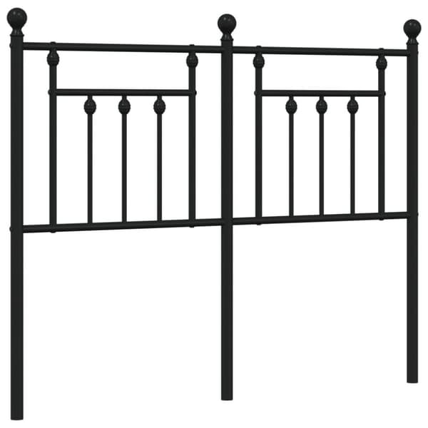 vidaXL Sengegavl i metall svart 120 cm