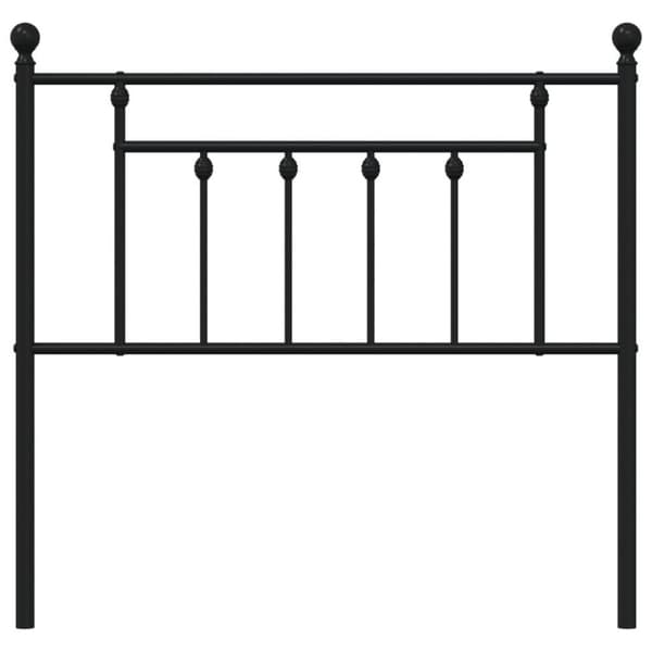 vidaXL Sengegavl i metall svart 90 cm