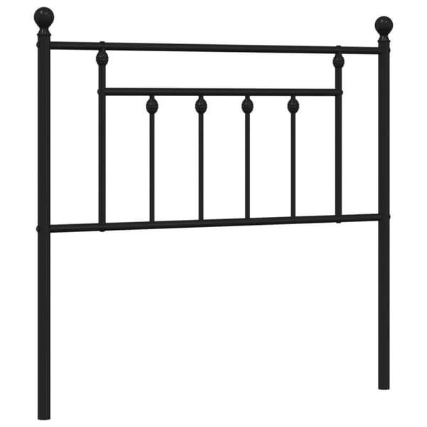 vidaXL Sengegavl i metall svart 90 cm