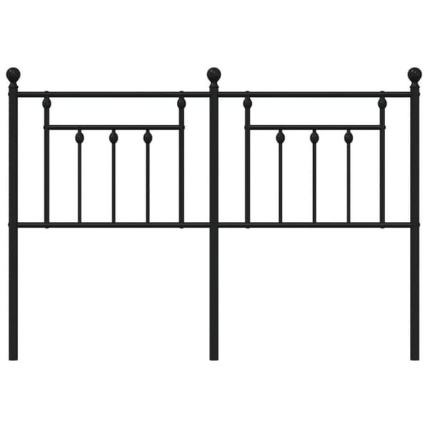 vidaXL sengegavl 150 cm metal sort