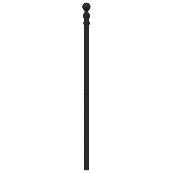 vidaXL sengegavl 150 cm metal sort