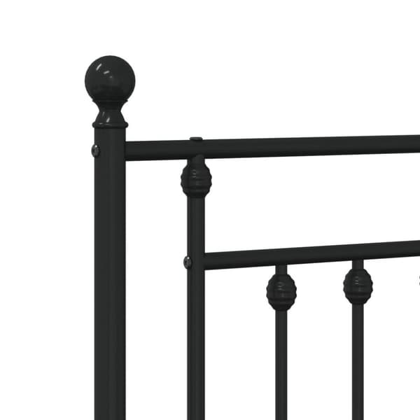 vidaXL sengegavl 150 cm metal sort