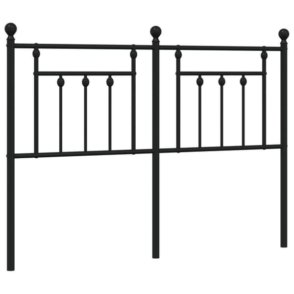 vidaXL sengegavl 150 cm metal sort