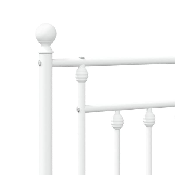 vidaXL sengegavl 140 cm metal hvid