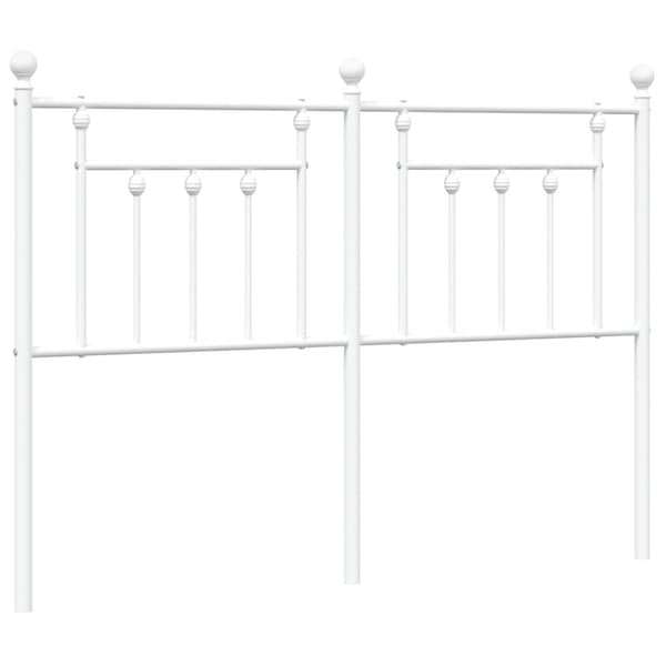vidaXL sengegavl 140 cm metal hvid