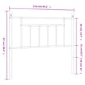 Miniatyrbilde 7 av 7: vidaXL Sengegavl i metall hvit 107 cm