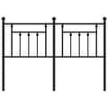 Pikkukuva 3 / 7: vidaXL Metallinen sängynpääty musta 140 cm