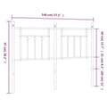 Pikkukuva 6 / 7: vidaXL Metallinen sängynpääty musta 140 cm