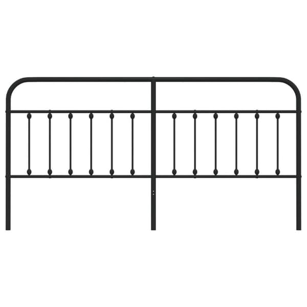vidaXL sengegavl 200 cm metal sort