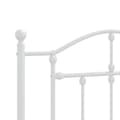 Pikkukuva 4 / 6: vidaXL Metallinen sängynpääty valkoinen 80 cm