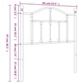Pikkukuva 5 / 6: vidaXL Metallinen sängynpääty valkoinen 80 cm