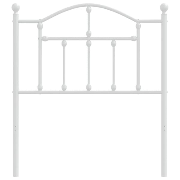 vidaXL Metallinen sängynpääty valkoinen 80 cm
