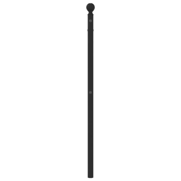 vidaXL sengegavl 100 cm metal sort