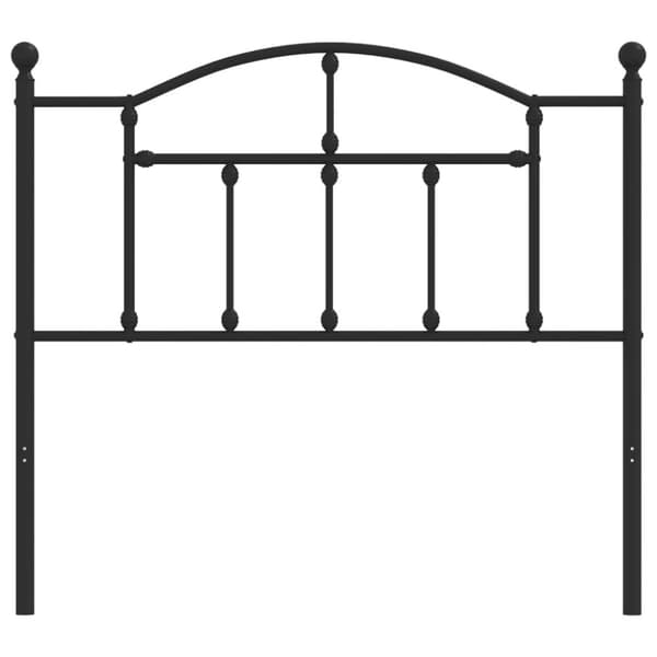 vidaXL sengegavl 100 cm metal sort