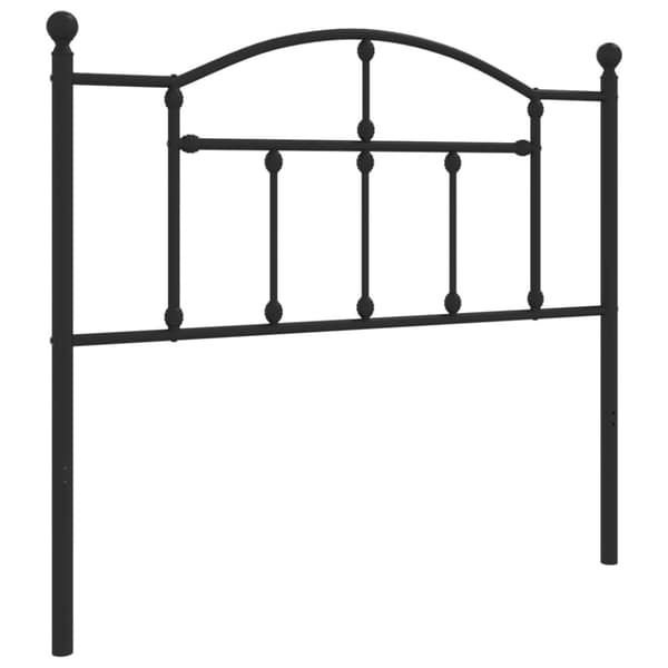 vidaXL sengegavl 100 cm metal sort