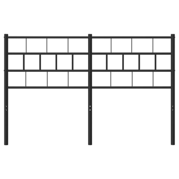 vidaXL sengegavl 140 cm metal sort