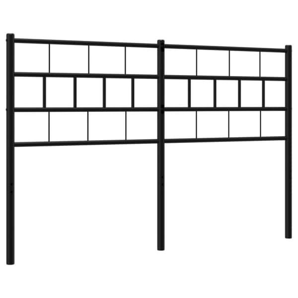 vidaXL sengegavl 140 cm metal sort