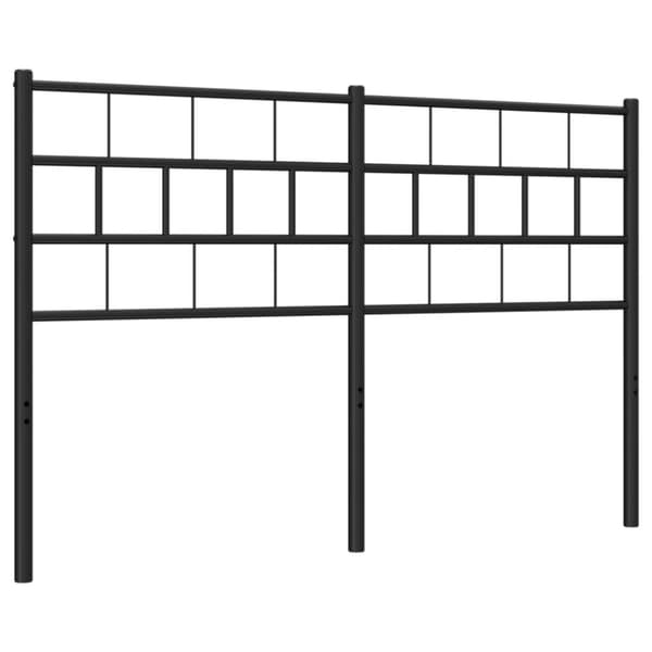 vidaXL sengegavl 140 cm metal sort